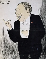 The Actor Alexandre Coquelin, Known as Coquelin Cadet, in a Caricature