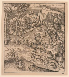 A Stag Hunt, from 