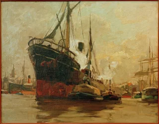 Steamer in the Harbor