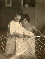 Portrait of two children, late 19th or early 20th century