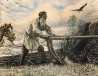 Lev Tolstoy at the Plough