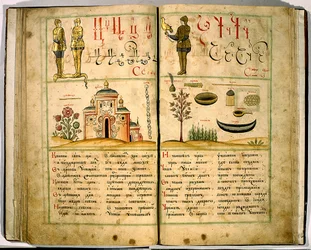First Russian Alphabet Book by Karion Istomin, 1694