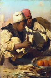 Arabs Seated in a Cairo Market, c. 1854-1892