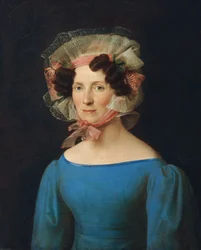 Lady in Blue Dress
