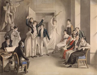 Franz Schubert 1797-1828. Party Game of the Schubertians in Atzenbrugg