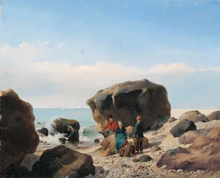 Beach Scene with Figures