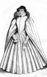 Caterina de Medici, French Vintage Clothes XVI Century Henri Kingdom II, King of France