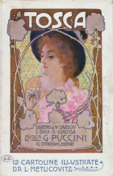 Title page of score sheet for the opera Tosca by Puccini, c.1910