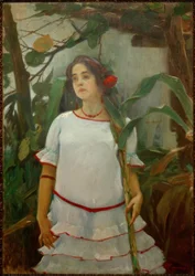 Portrait of a Girl with Sugar Cane