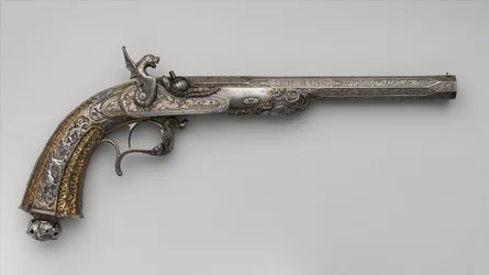 Percussion Exhibition Pistol, French