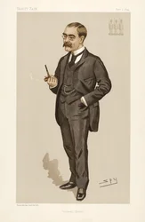 Rudyard Kipling (1865 - 1936), from Vanity Fair, pub. 1894