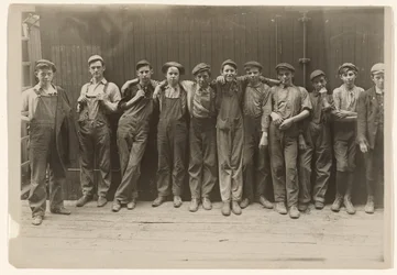 A Group of Young Fellows Working in a Cannery in Indianapolis, Indiana