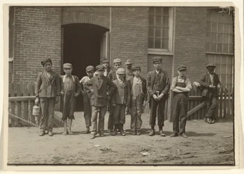 Mill Workers Outside Mill, Massachusetts