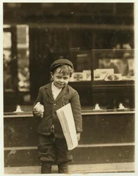 5 Year Old Newsboy Tommy Hawkins Working in St. Louis, Missouri