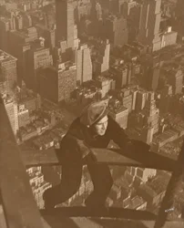 Climbing up the Beams on the Empire State - 100 Stories Up