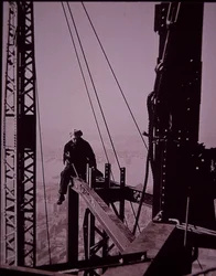 Empire State Building Under Construction, Showing Bolter with Spanner