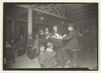 German Family, Interpreter and Recorder at Ellis Island