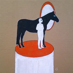 Horse Human Mirror
