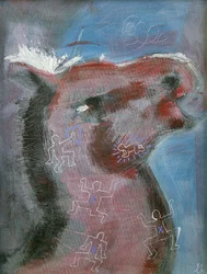 Primal Horse with Stick Figures