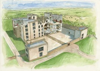 Reconstruction of Hardwick Old Hall in 1620