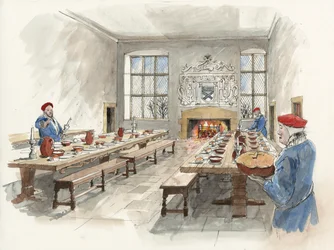 Reconstruction of the Great Hall at Hardwick Old Hall in 1601