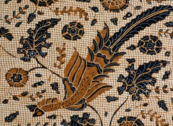 Batik with traditional design called peksi podang, Surakarta, Java, Indonesia (detail)
