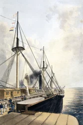Cable Laying Port-side view of the 