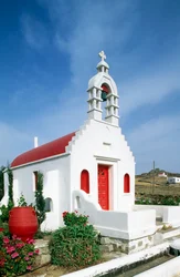 Church on Island of Mykonos, Cyclades Islands, Greece