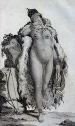 Ethnic woman Khoikhoi (Hottentots), from Travels of Le Vaillant into the interior parts of Africa by way of the Cape of Good Hope, in the years 1783