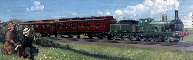 Midland Railway Express on the Way to St Pancras Station, London