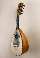 Neapolitan mandolin, musical instrument built in the workshop of the luthier Pasquale Scala in Praiano, Campania. Italy, 20th century