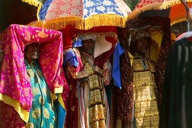 People celebrating Timkat
