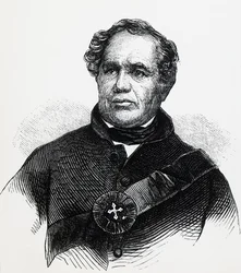 Portrait of Eleazar Williams (1788-1858), Anglican Pastor, Fraudulently Claimed to Be the Lost Dauphin of France, Engraving