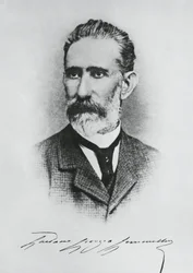 Portrait of Gaetano Giorgio Gemmellaro (1832-1904), Italian geologist, paleontologist, and politician