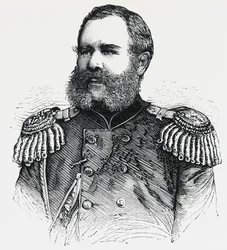 Portrait of Nikolai Obruchev (1830-1904), Russian General, Engraving