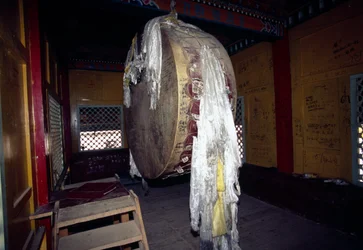Prayer Wheel in Ganden Sumtseling Monastery, Shangri-La, Yunnan, China