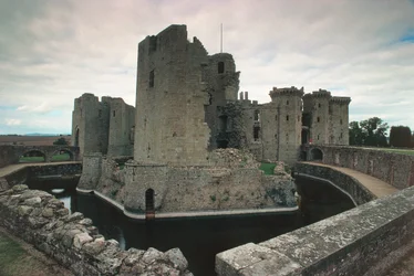 Raglan Castle, Monmouthshire, South Wales, UK