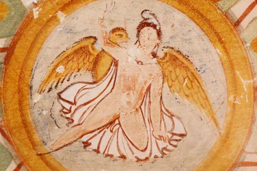 Hypogeum Fresco of Angel in Tomb of Three Brothers
