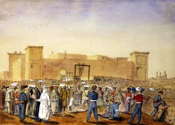The hanging match at Corradino Prison, Malta