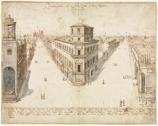 Eighteen Views of Rome: The Quattro Fontane Looking Toward Santa Maria Maggiore