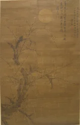 Flowering Plum in Moonlight and Snow
