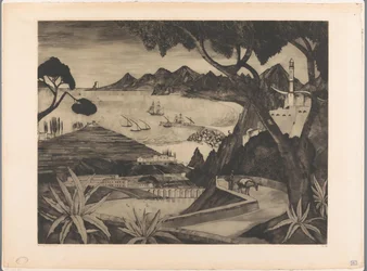 Mountain Landscape with Bay in Corsica