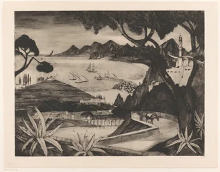 Mountain Landscape with Bay in Corsica