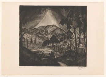 Hilly Landscape with Industry
