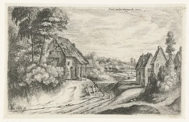 Landscape with Two Farms along a Road