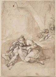 Armida Enchanting Rinaldo in the Magic Garden? (Scene from Torquato Tasso
