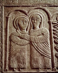Barbarian Art of Lombardy: Visitation, Saint Elizabeth and Saint Mary