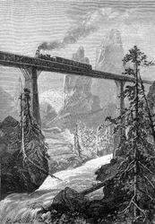Drawing by Leon Benett, from the Book of Jules Verne 