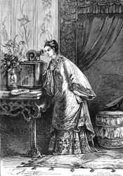 Drawing by Leon Benett, from the book of Jules Verne 
