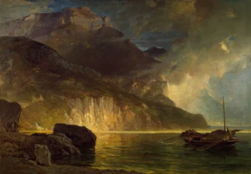The Frohnalpstock on the Shore of Lake Lucerne during a Thunderstorm